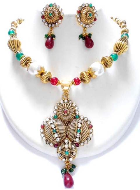 Polki Necklace Set